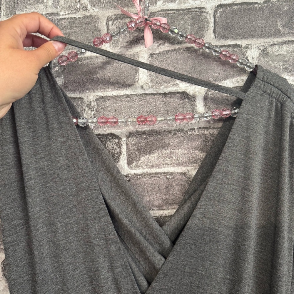 NWT Joyfolie GIOVANNA DRESS HEATHER CHARCOAL maxi - Picture 13 of 14